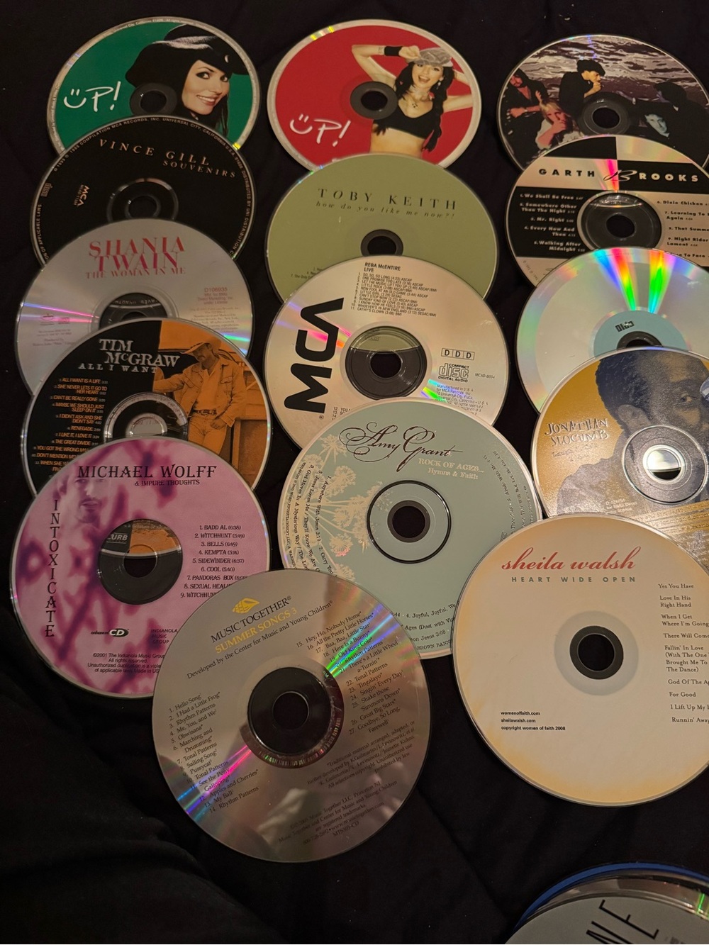 Over 50 Mixed Artist CD Lot with Multi-Color Discs